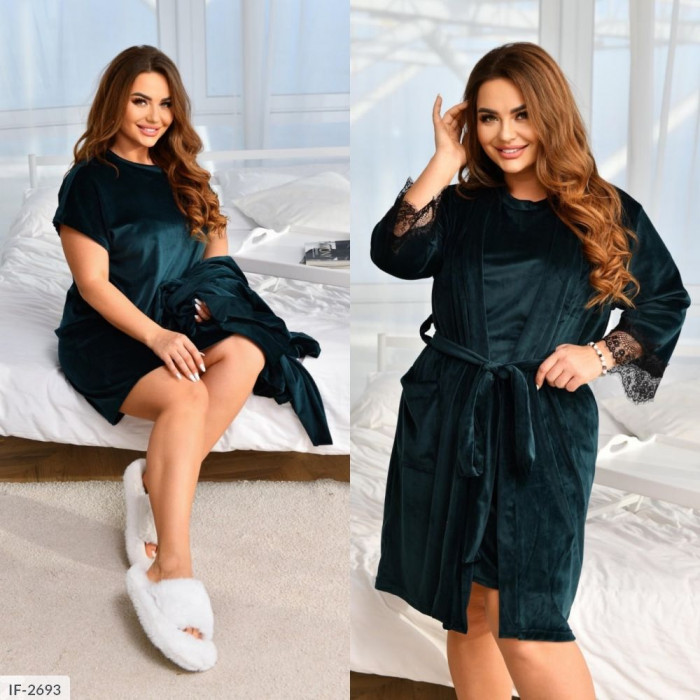 Домашній костюм IF-2693 — жіночий халат від Odessa Moda Домашній костюм IF-2693 — жіночий халат від Odessa Moda