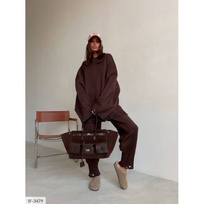 Прогулянковий костюм IF-3479 — жіночий прогулянковий костюм від Odessa Moda