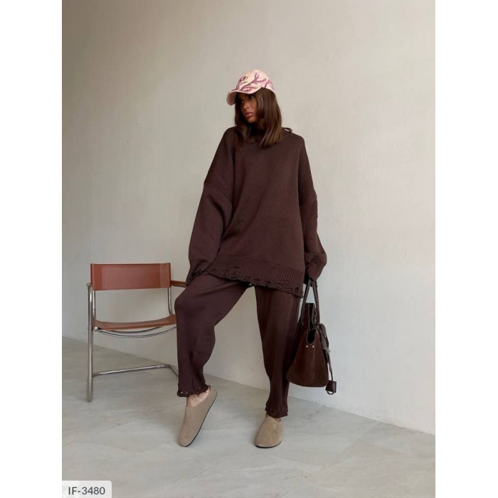 Прогулянковий костюм IF-3480 — жіночий прогулянковий костюм від Odessa Moda