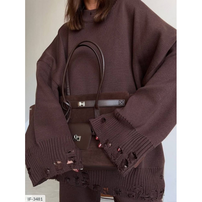 Прогулянковий костюм IF-3481 — жіночий прогулянковий костюм від Odessa Moda