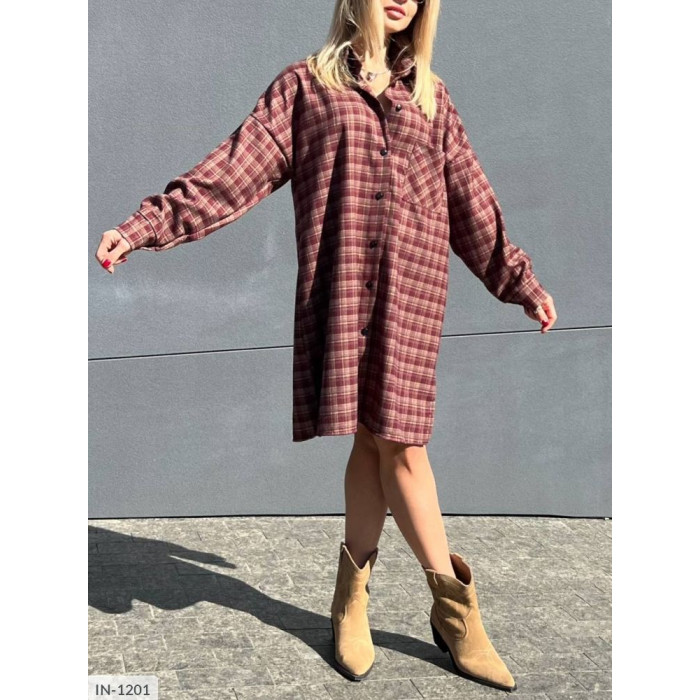 Сукня-сорочка IN-1201 — жіноча сукня від Odessa Moda