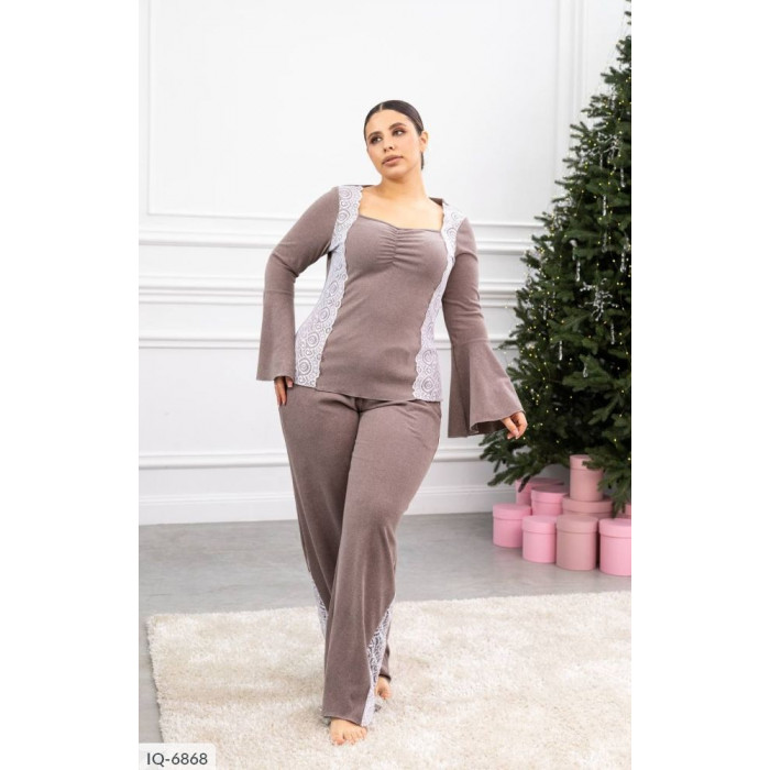 Халати Plus Size IQ-6868 — елегантність для дому