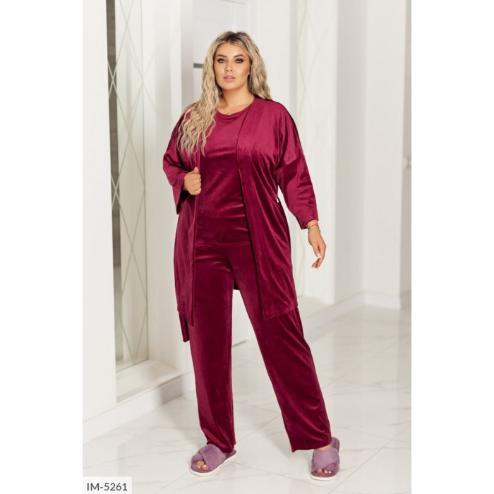 Домашній костюм IM-5261 — жіночий халат від Odessa Moda Домашній костюм IM-5261 — жіночий халат від Odessa Moda