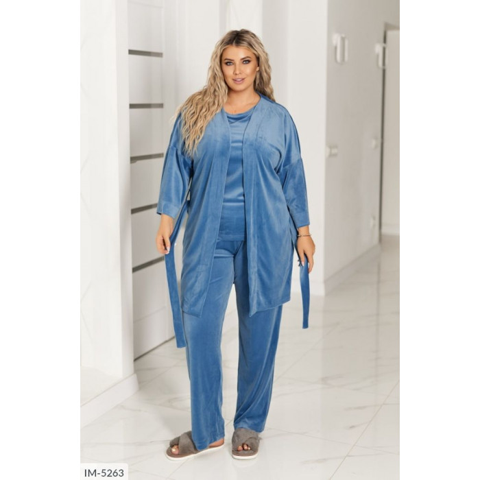 Домашній костюм IM-5263 — жіночий халат від Odessa Moda Домашній костюм IM-5263 — жіночий халат від Odessa Moda