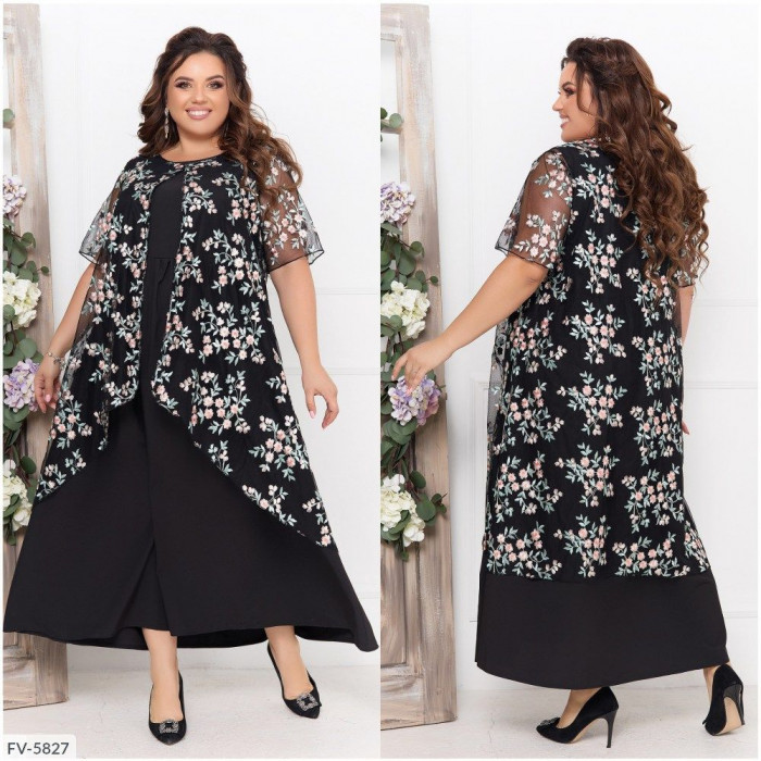 Стильні сукні Plus Size FV-5827 — ідеальна посадка для будь-якої фігури
