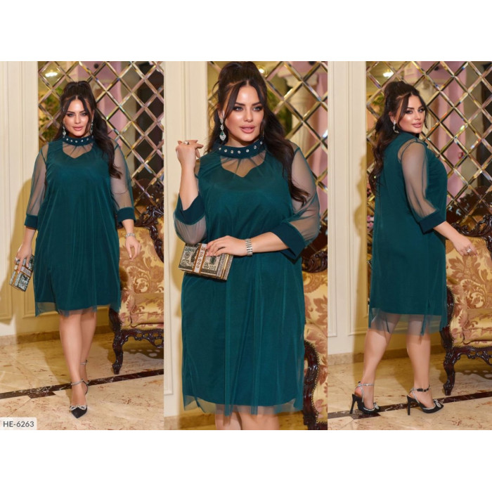 Стильні сукні Plus Size HE-6263 — ідеальна посадка для будь-якої фігури