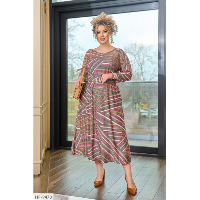 Стильні сукні Plus Size HF-9473 — ідеальна посадка для будь-якої фігури