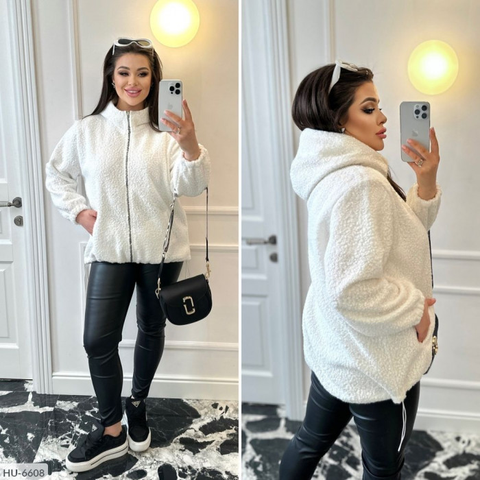 Жіночий верхній одяг Plus Size HU-6608 — тренди 2025