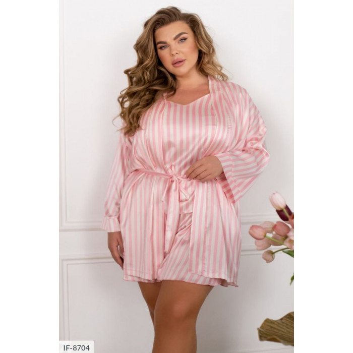 Халати Plus Size IF-8704 — практичність і шарм