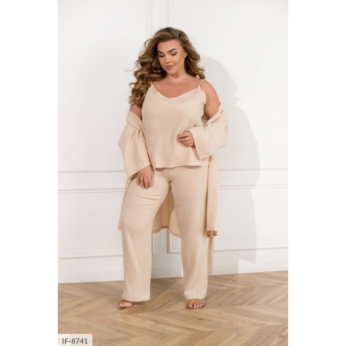 Халати Plus Size IF-8741 — практичність і шарм