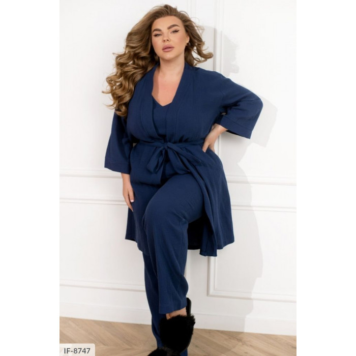 Халати Plus Size IF-8747 — практичність і шарм