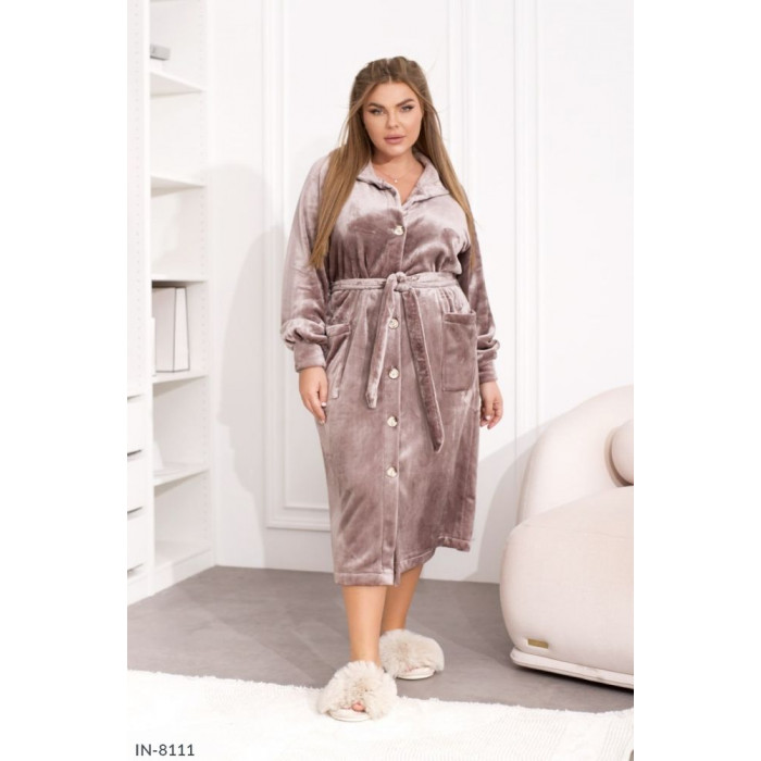 Халати Plus Size IN-8111 — практичність і шарм